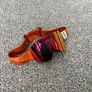 Supertrip Youth Goggles with Orange Strap and Multicolor Lens